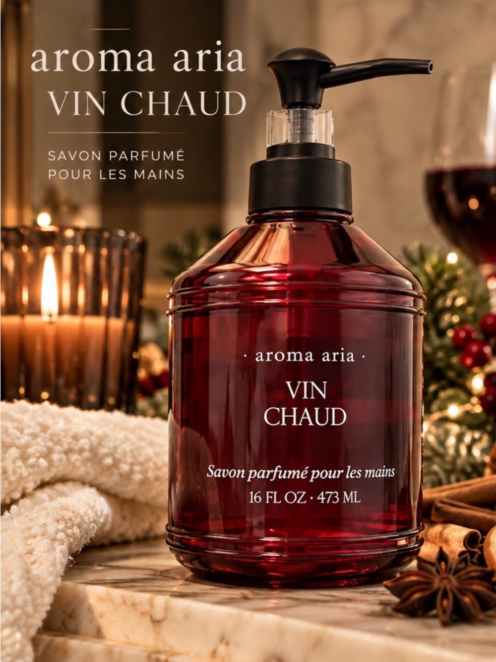 Vin Chaud Red Scented Hand Soap Pump